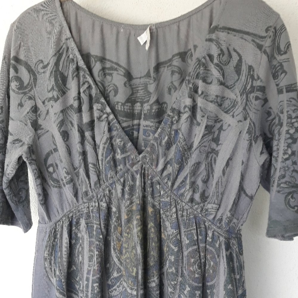 Short sleeve long shirt/mini dress